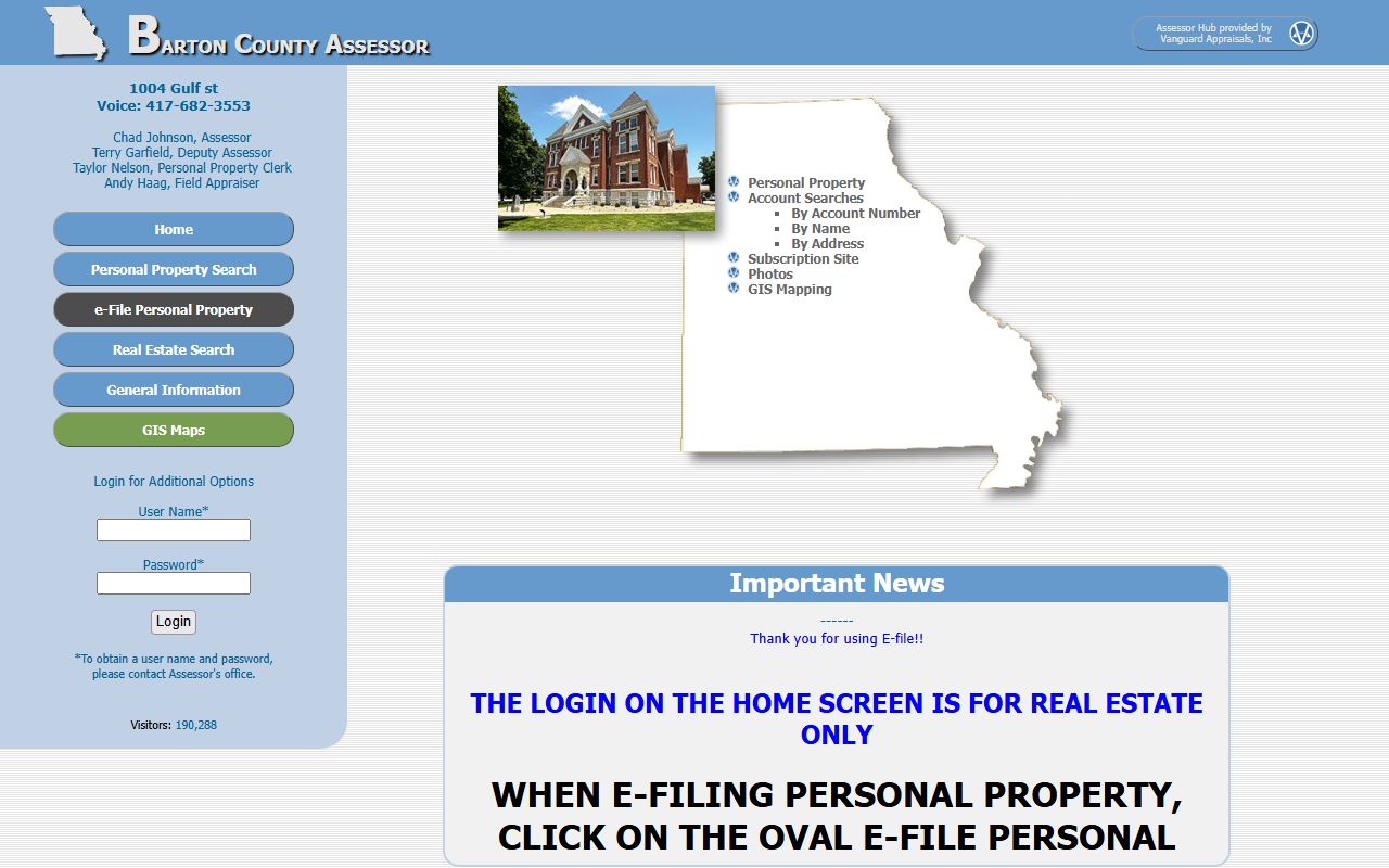Barton County property records search portal