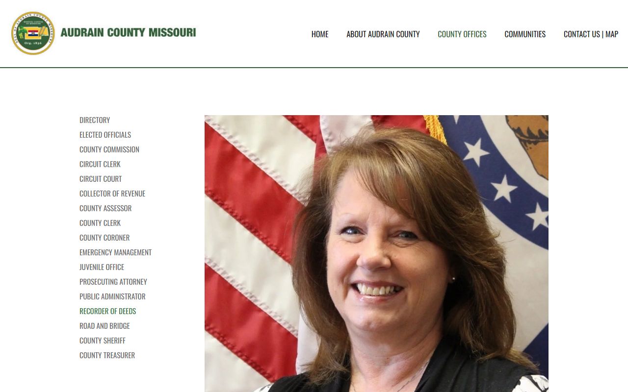 Audrain County Recorder of Deeds website for property records in Mexico Missouri