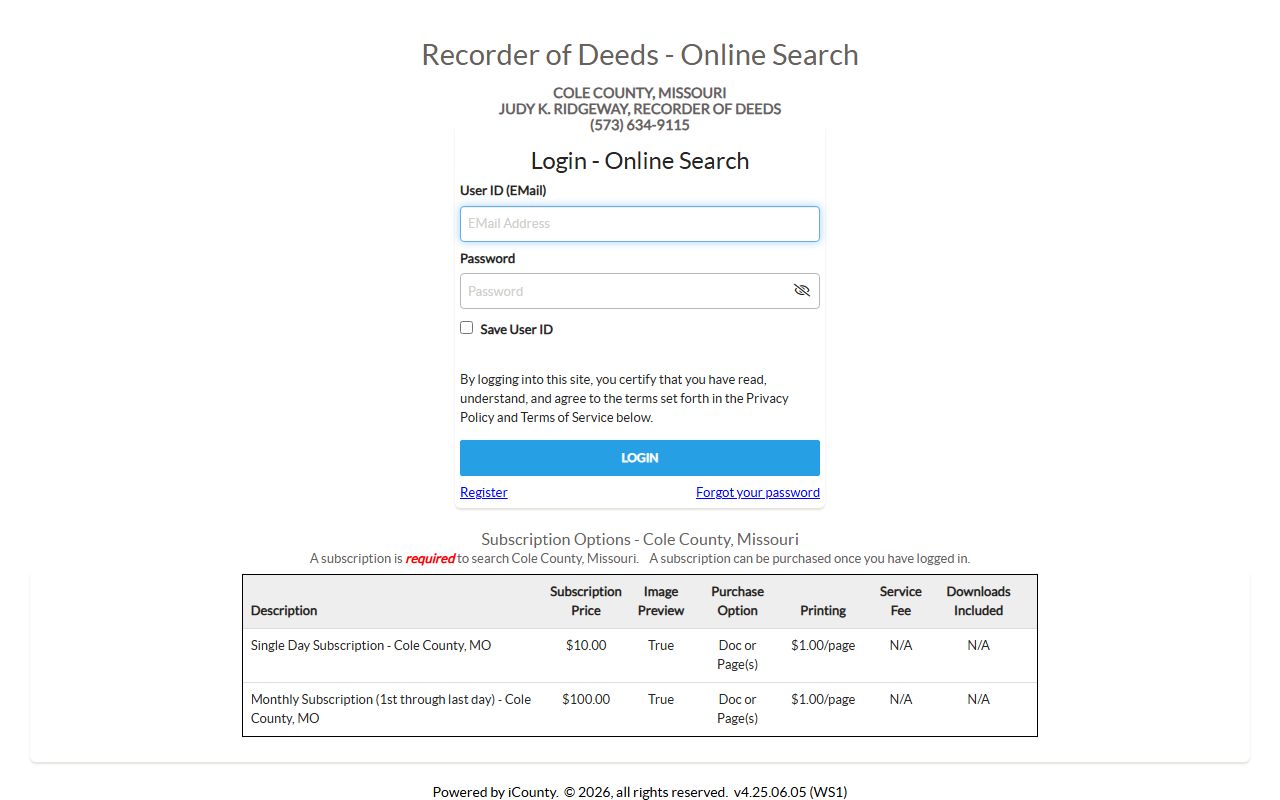 Cole County Missouri property records GIS and mapping tools