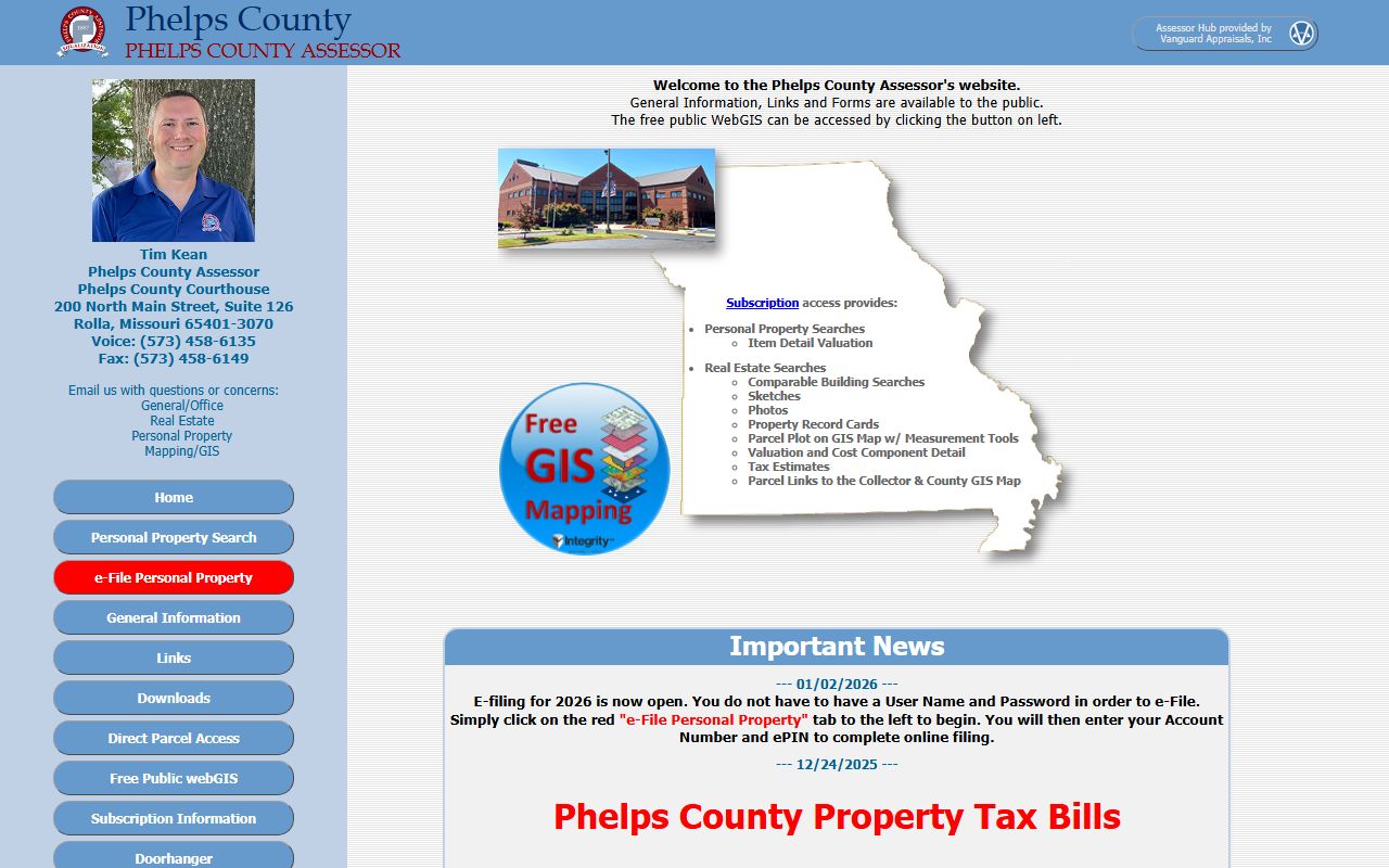 Phelps County property records online search portal
